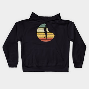 Climbing Silhouette vintage Kids Hoodie